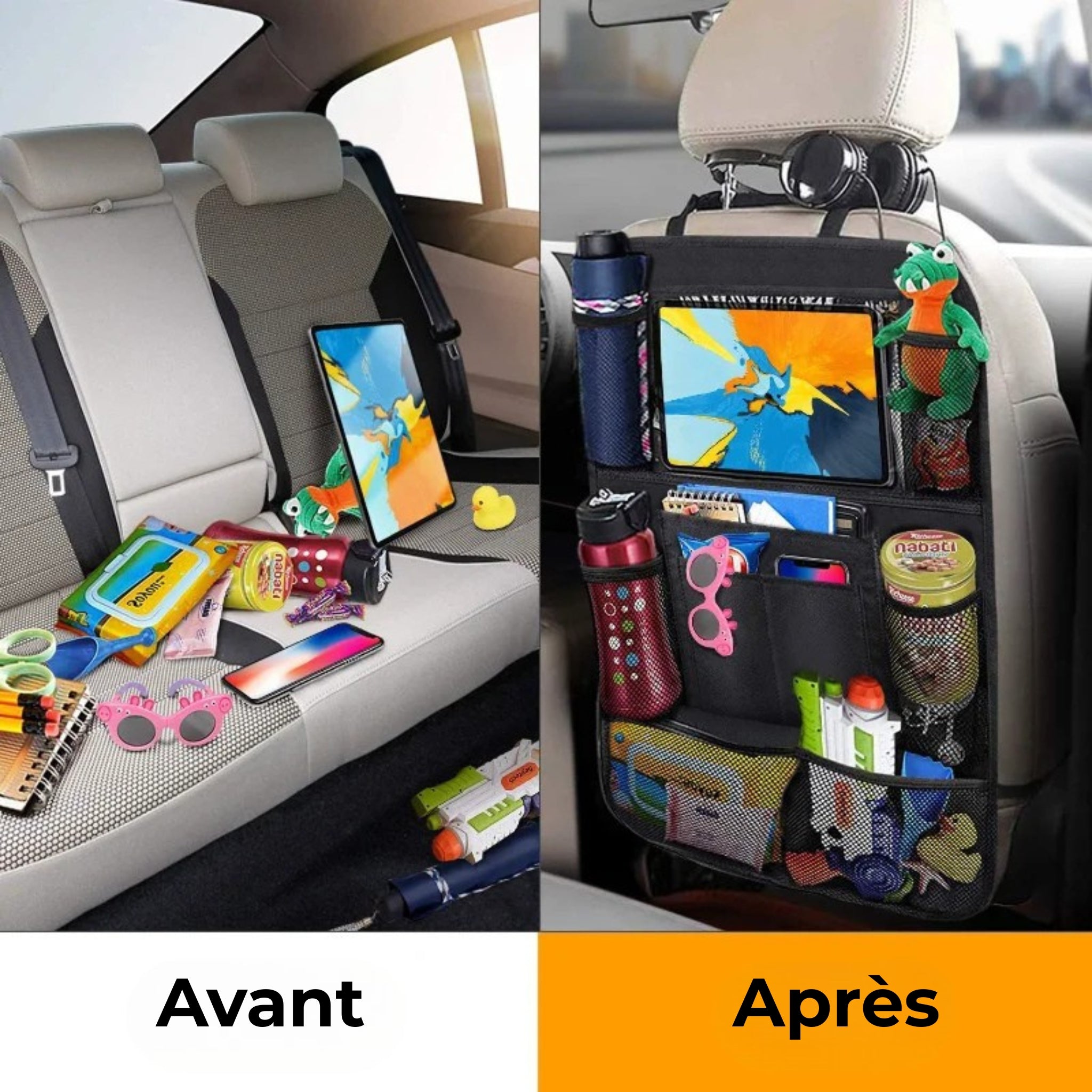 Sac de rangement voiture | Organisateur siège enfant multifonction | TIDYKID