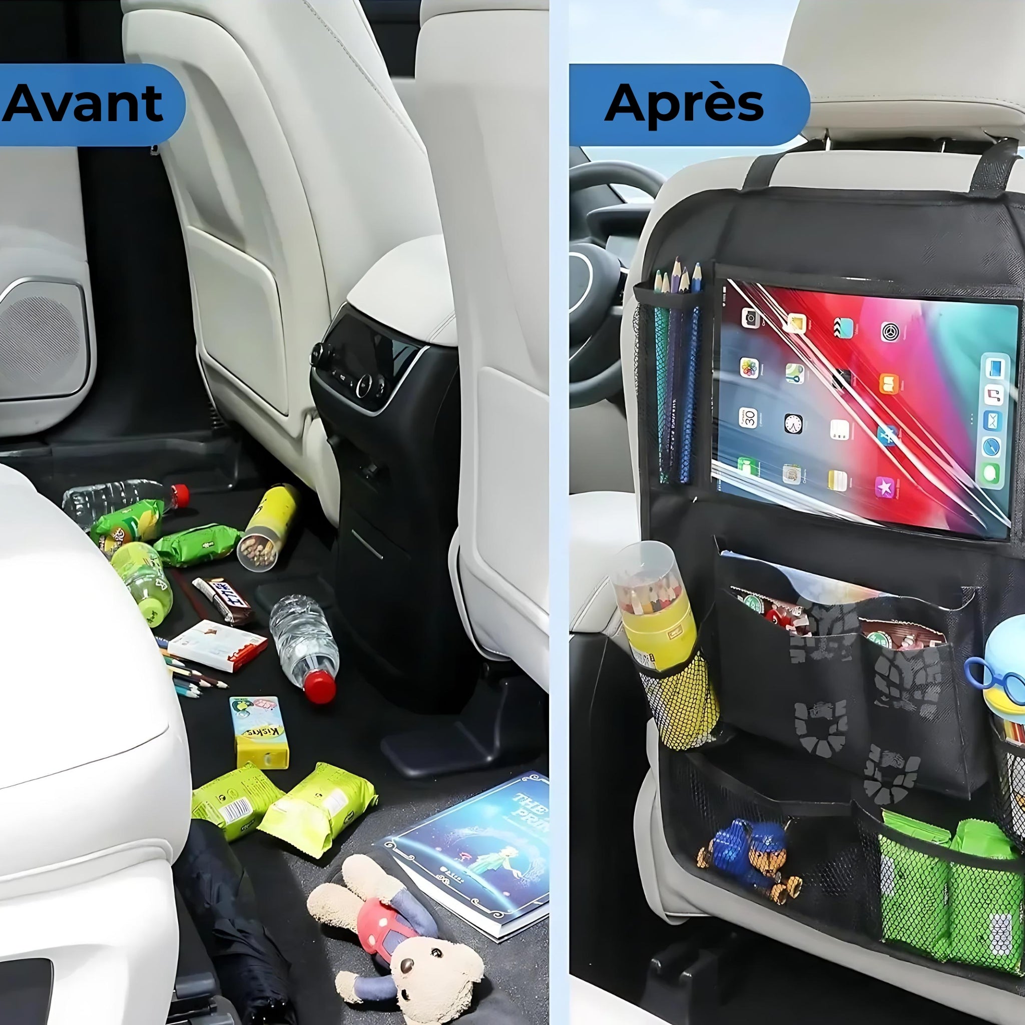 Organisateur de siège auto | Poche tablette et poubelle | TIDYKID