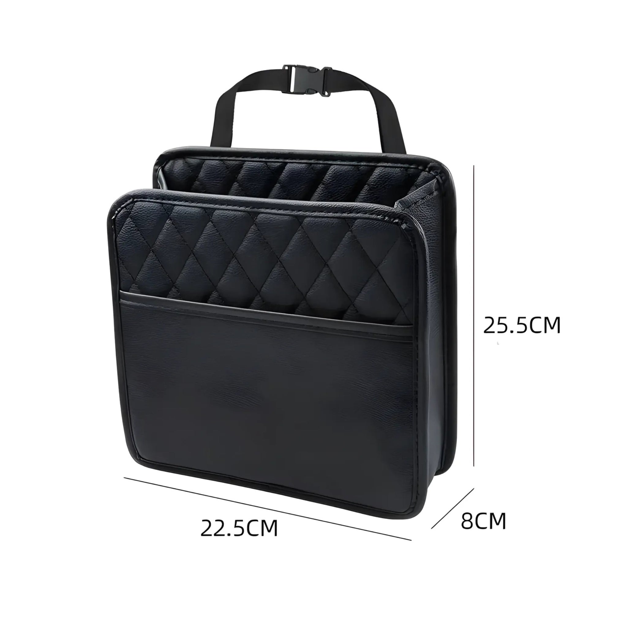 Sac de rangement voiture | Organisateur cuir PU avec poches et porte-gobelet | TIDYKID