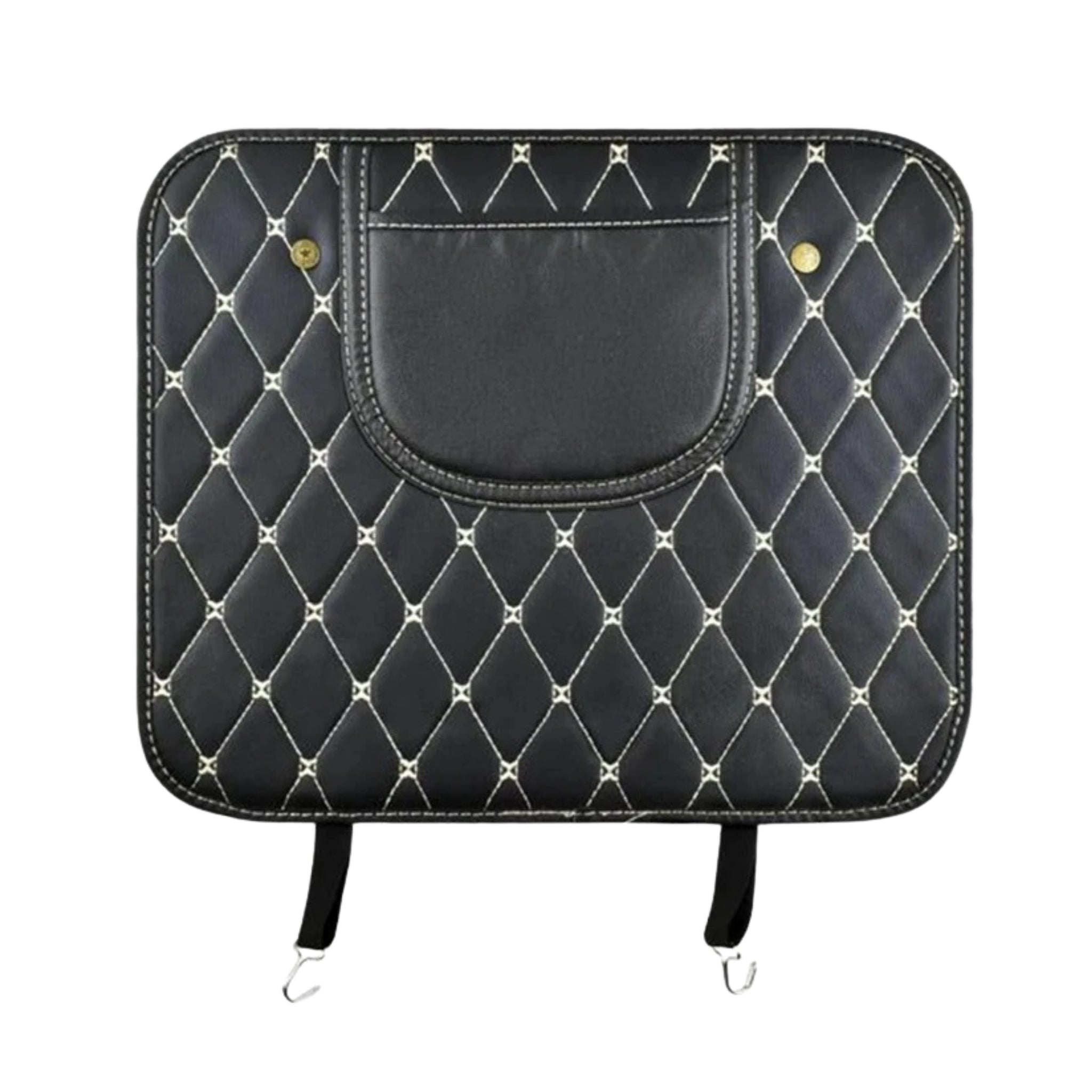 Tapis anti-coup de pied voiture | Protection siège arrière cuir PU demi-taille avec organisateur | Tidykid