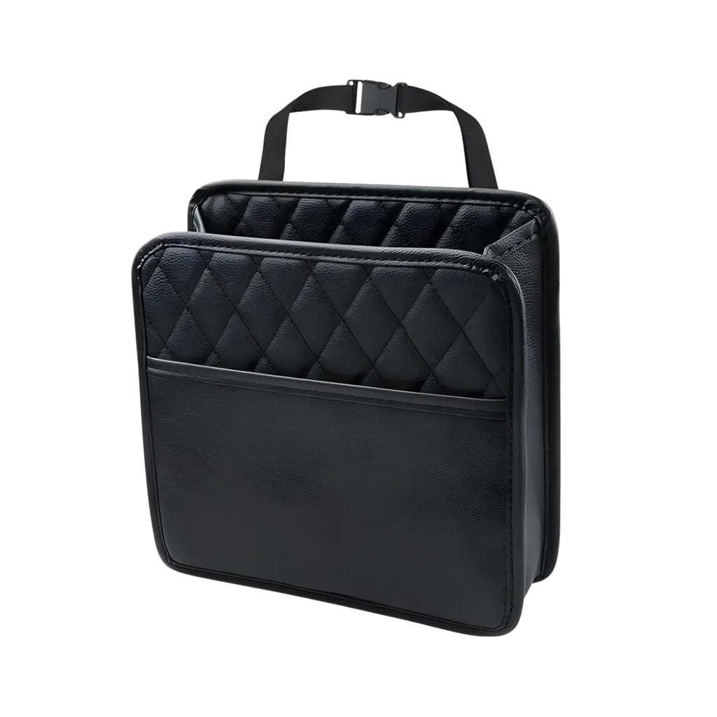 Sac de rangement voiture | Organisateur cuir PU avec poches et porte-gobelet | TIDYKID